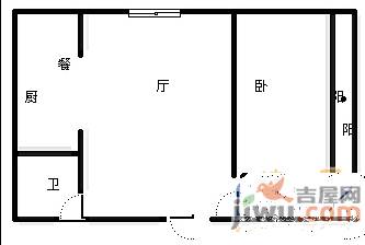 精密巷2室1厅1卫53㎡户型图