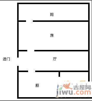 筷子巷2室1厅1卫50㎡户型图