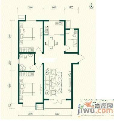 西上渝亭3室2厅2卫120㎡户型图