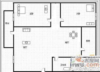 苑中园3室2厅1卫户型图