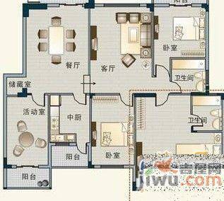 维多利亚华庭4室2厅2卫户型图