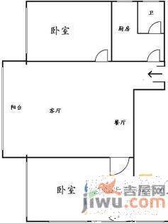 蓝天雅居4室2厅2卫113㎡户型图