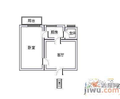 红光楼2室1厅1卫户型图