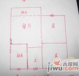 阳明锦城2室2厅1卫户型图