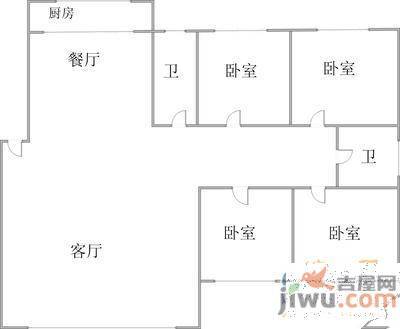 阳明锦城2室2厅1卫户型图