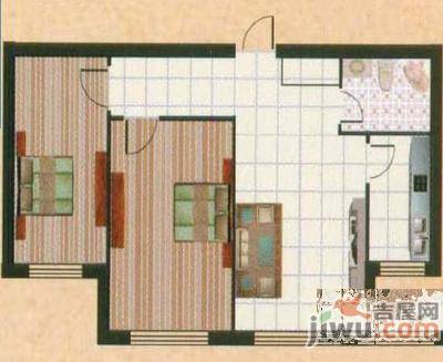 阳明锦城2室2厅1卫户型图