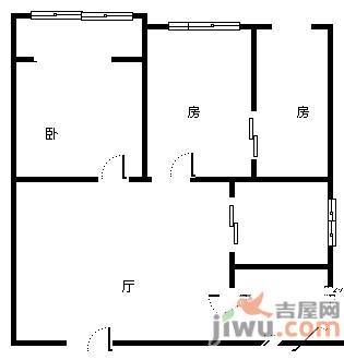 阳明锦城2室2厅1卫户型图