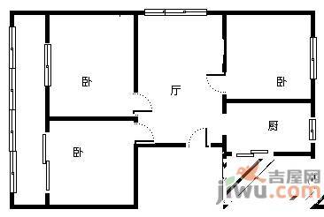 阳明锦城2室2厅1卫户型图