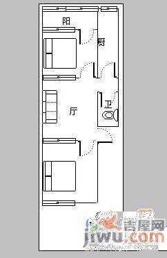 红谷六路骨胶厂2室2厅1卫90㎡户型图