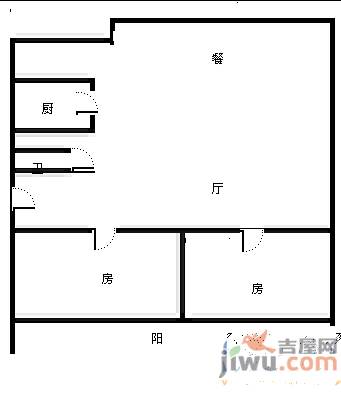 汤家园3室2厅1卫90㎡户型图