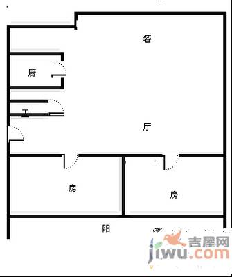 汤家园3室2厅1卫90㎡户型图