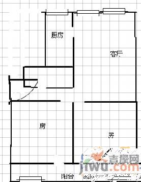 汤家园3室2厅1卫90㎡户型图