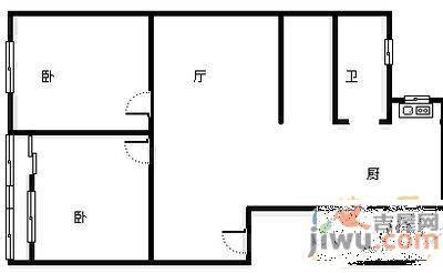 汤家园3室2厅1卫90㎡户型图