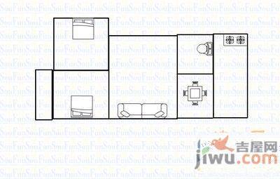 船山路3室1厅1卫103㎡户型图