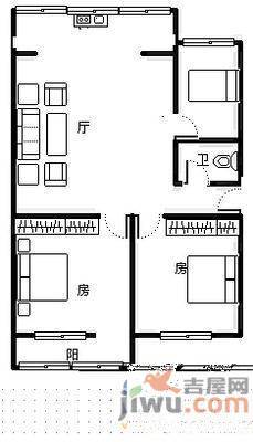 船山路3室1厅1卫103㎡户型图