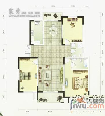 翰园小区3室2厅1卫150㎡户型图