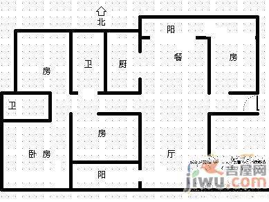 翰园小区3室2厅1卫150㎡户型图