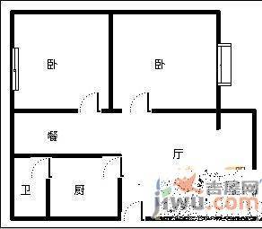 恋恋象湖3室2厅2卫122㎡户型图