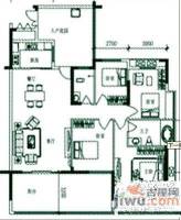 恋恋象湖3室2厅2卫122㎡户型图