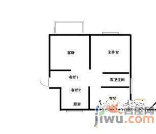 迎宾北大道江联南区1室1厅1卫73㎡户型图