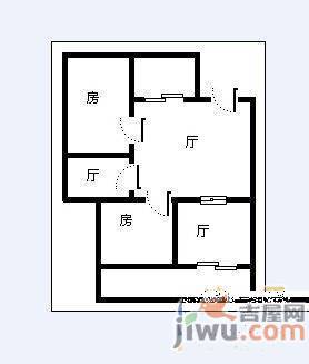 老贡院2室1厅1卫54㎡户型图