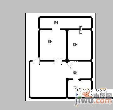 洪都新村3室2厅1卫121㎡户型图