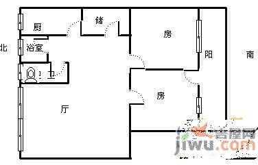 洪都新村3室2厅1卫121㎡户型图