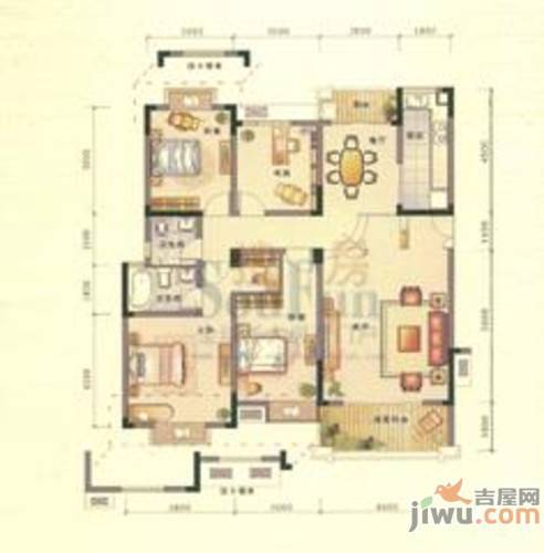 联泰香域滨江4室2厅2卫138.1㎡户型图