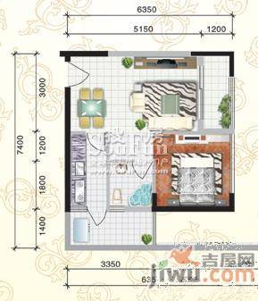 天奥经纬府邸1室1厅1卫54㎡户型图