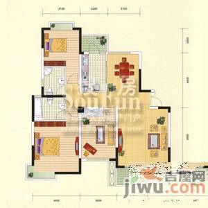 天奥经纬府邸3室2厅2卫129㎡户型图