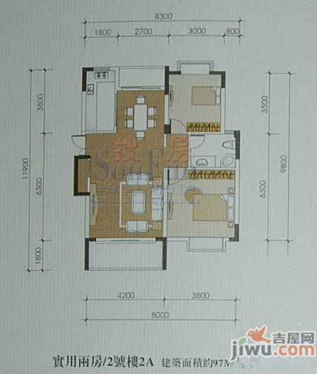 天奥经纬府邸3室2厅2卫129㎡户型图