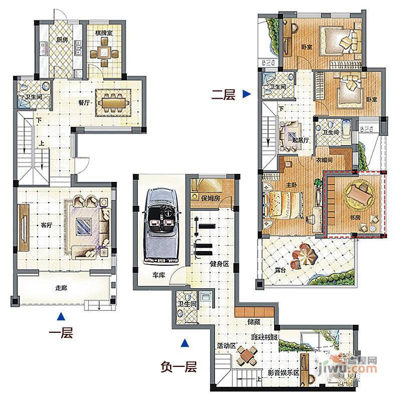 博泰静林府别墅3室3厅3卫248㎡户型图