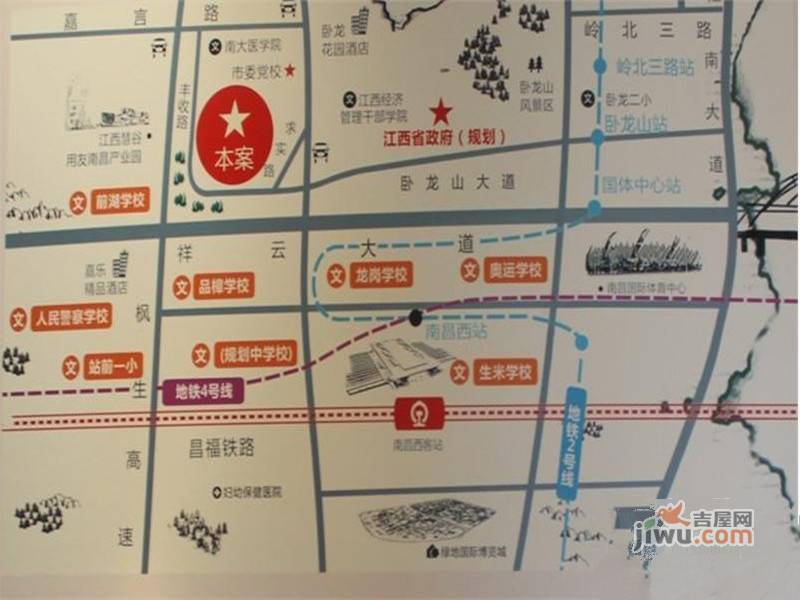 绿地学府公馆位置交通图图片