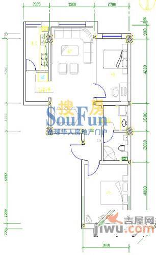 百旺家园2室2厅1卫85.6㎡户型图