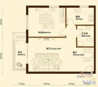 御景名苑1室2厅1卫59.9㎡户型图