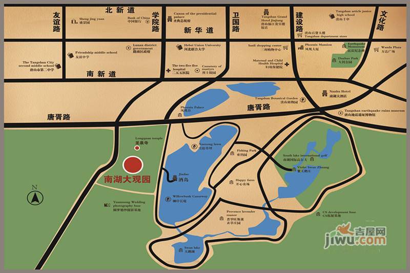 南湖大观园位置交通图