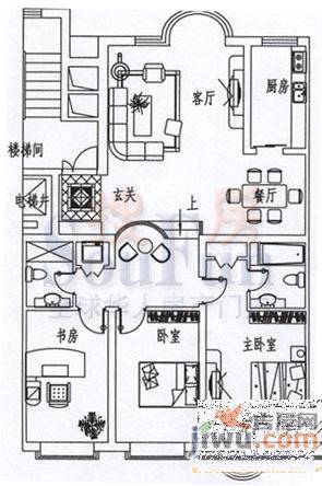 金色家园3室2厅2卫户型图