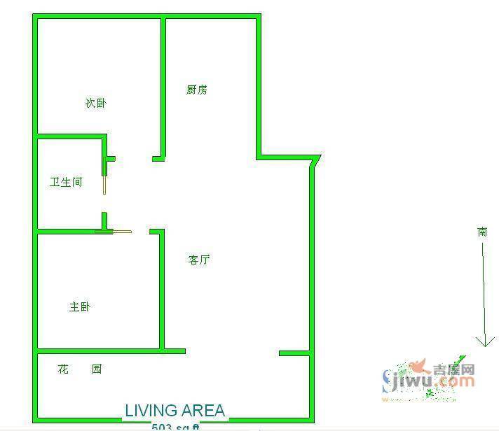 金色家园3室2厅2卫户型图