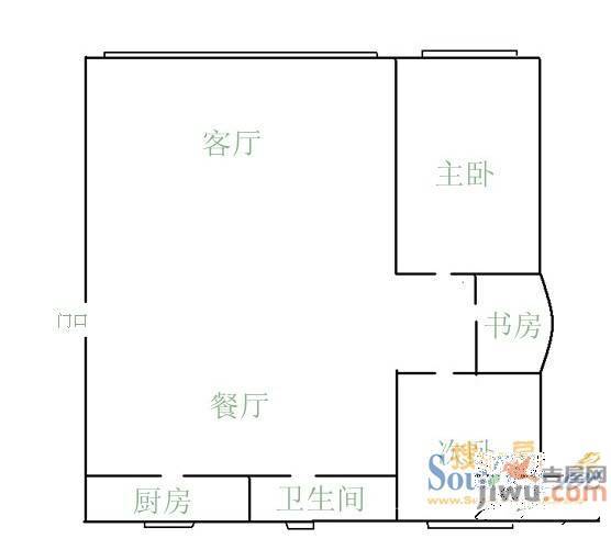 金色家园3室2厅2卫户型图