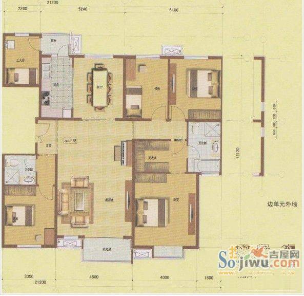 康馨雅苑2室1厅1卫97.1㎡户型图