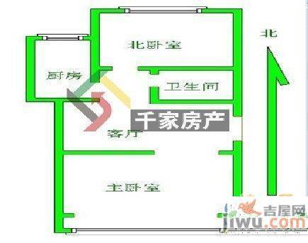 光明西里甲区2室1厅1卫75㎡户型图