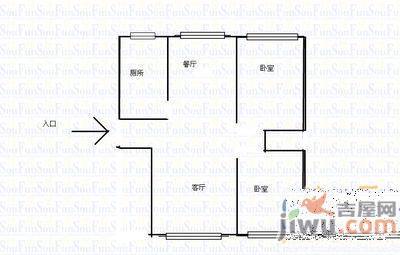 逸嘉园2室2厅1卫109㎡户型图