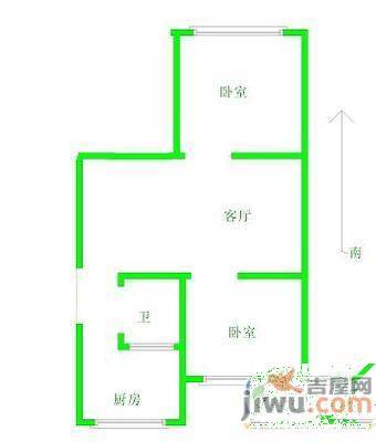 祥丰里2室2厅1卫76㎡户型图