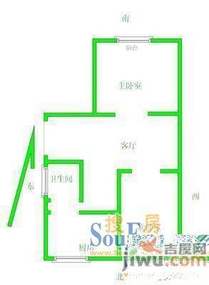 建科楼3室2厅2卫124㎡户型图