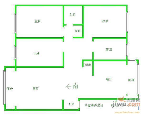 正泰永乐园3室2厅1卫102㎡户型图