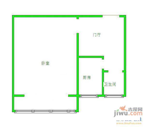 税钢小区2室1厅1卫户型图