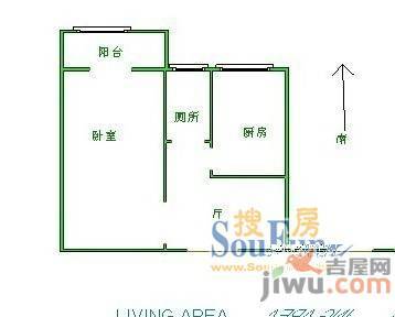 税钢小区2室1厅1卫户型图