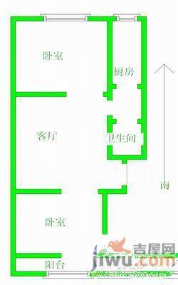 智源里2室2厅1卫73㎡户型图