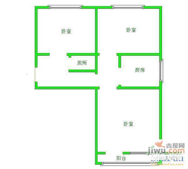 4号小区1室1厅1卫户型图