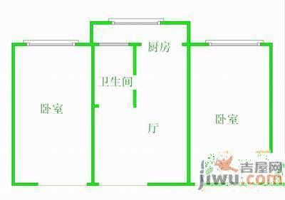 友谊里1室1厅1卫42㎡户型图